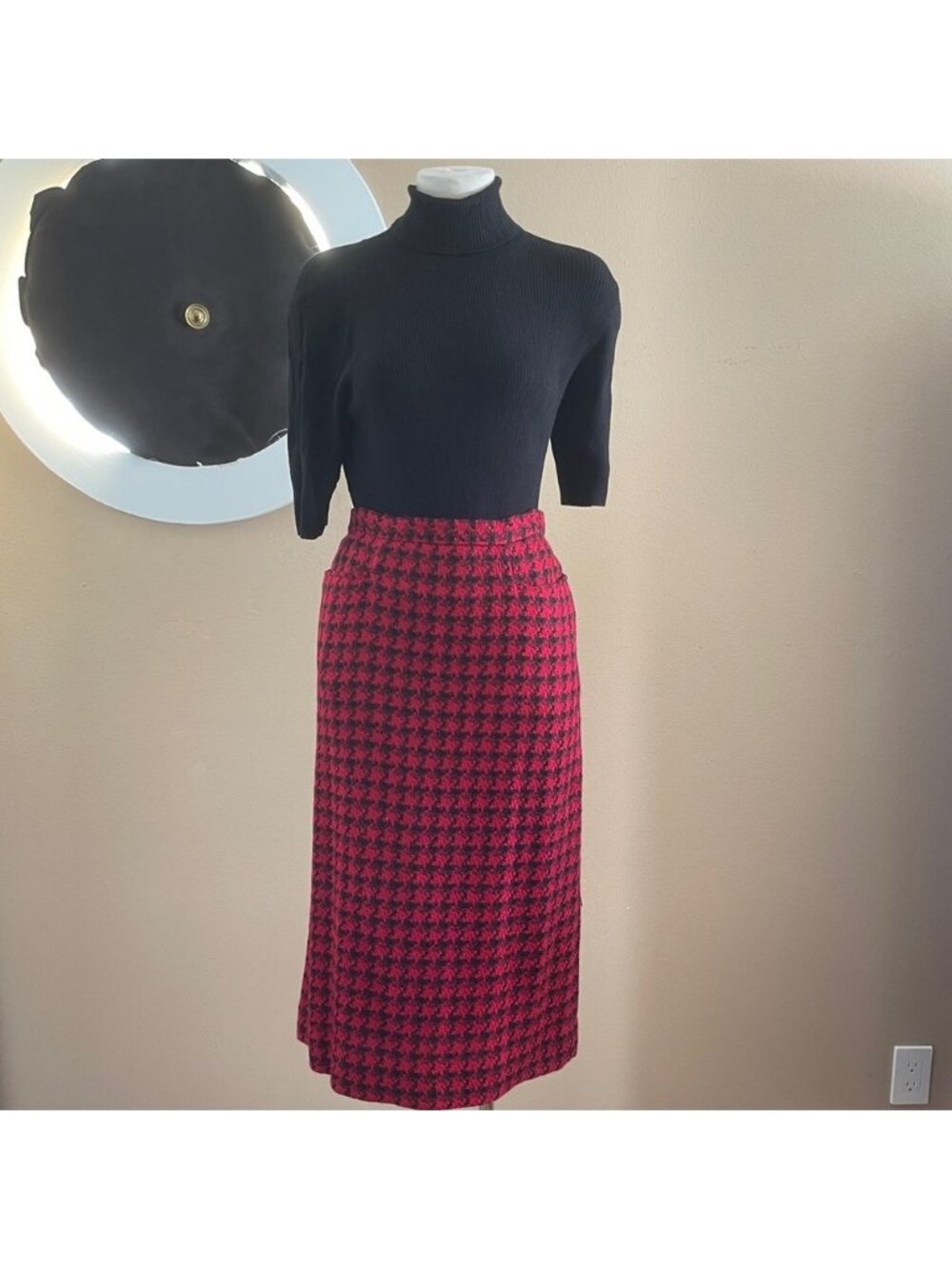 Stanley Blacker Long Pencil Skirt – Wool, Fully Lined, sz 12. Modern 6 - Vintage